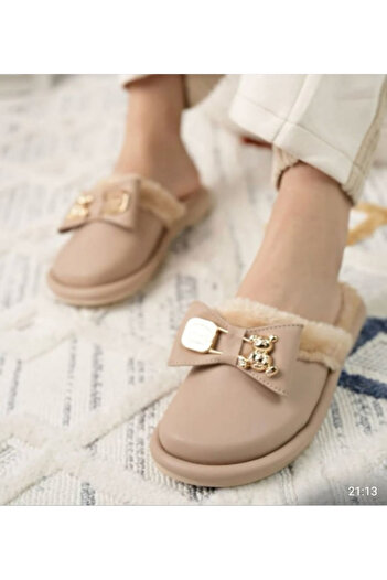 CEYDA SHOES Παντόφλες παπιόν με γούνινη αντιολισθητική σόλα