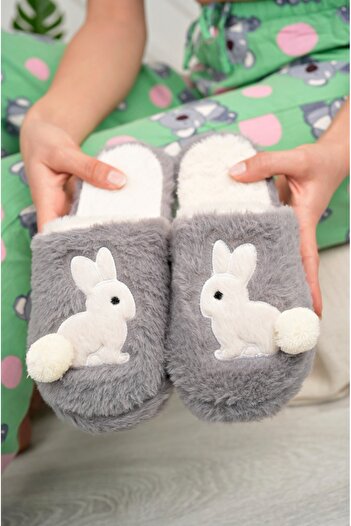 PANTOFİ SHOES Dulce Rabbit Wool Women's Panduf