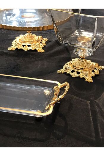 Santara AVANGARDE GOLD DÖKÜM AYAK 4 ADET SUNUMLUKTAN OLUŞAN MUHTEŞEM SUNUM SETİ
