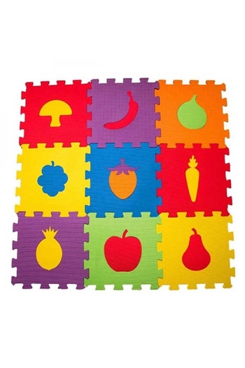alisverisdevi Eva Puzzle Oyun Matı Meyveler 7 Mm 33X33 Cm -- 8695295003045
