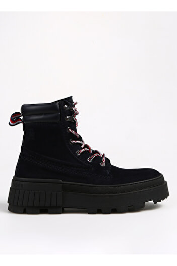 Tommy Hilfiger Blue Men's Suede Boots Elevated Chunky Suede Boot