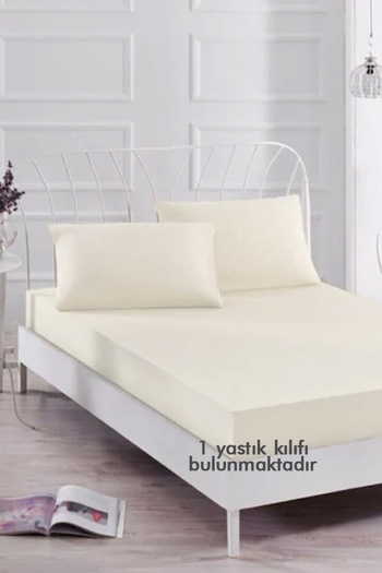Özdilek Trendy Single Elastic Fitted Sheet 100x200+30 Set Cream