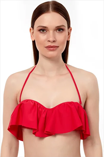 AYYILDIZ 63553 Red Strapless Bikini Top