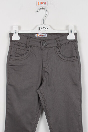 incity Erkek Çocuk Füme Beli Ayarlanabilir Dar Paça Pantalon
