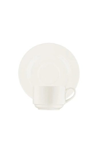 Bonna Porselen Bonna Banquet 280 Cc 16 cm Teacup - 6-Piece Saucer