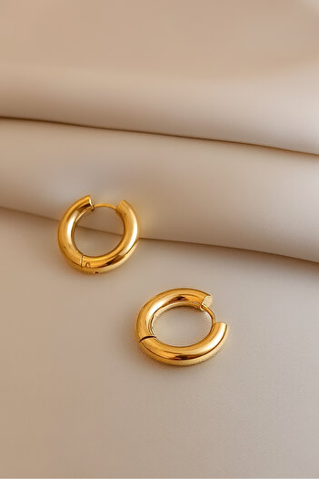 COSİTA Gold Classic Minimal Hoop Earring Thin