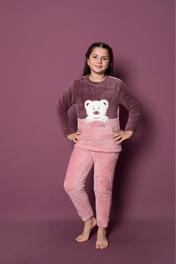 Asel Children's Plush Pajama Set