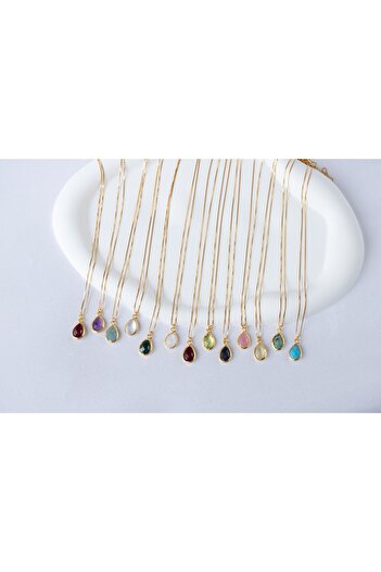 art and crafts jewelry Mart Burç Taşı Akuamarin 925 Gümüş Kolye