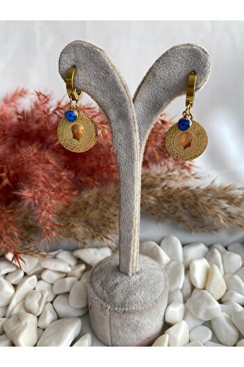 KÜBRA UYAN JEWELRY TURA MODEL GOLD COLOR STEEL EARRING
