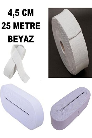 mrtbilisim Skirt Rubber Frost Leg Rubber 25 M White Waist Frost Leg Rubber Wide Rubber Latex Product 4.5 Cm Quality