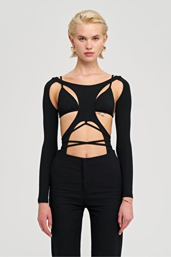 IAMNOTBASIC Margot Bodysuit - Μαύρο