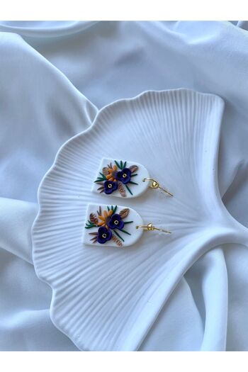 TREND Miyamila Collection Flower Garden Model Dangle Polymer Earrings