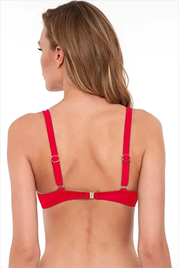 AYYILDIZ 63535 Red Smooth Bikini Top