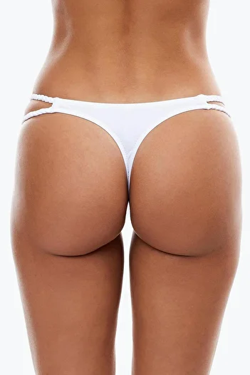 AYYILDIZ 63050 White String Bikini Bottom