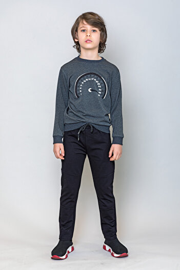 incity Boy's Smoked Speedometer Printed Sweatshirt