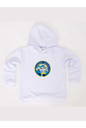 Batman printed hooded cotton fabric children's sweatshirt