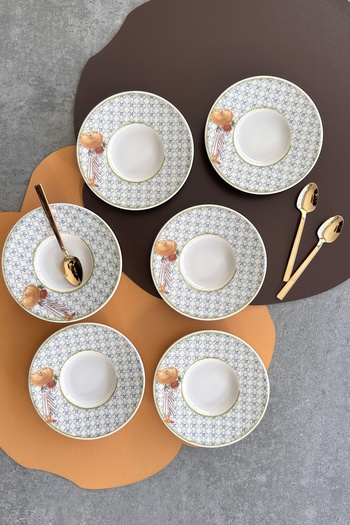 porselenden Farmer 6 Piece Porcelain Tea Plate Set for 6 people
