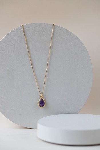 art and crafts jewelry Şubat Burç Taşı Ametist 925 Gümüş Kolye