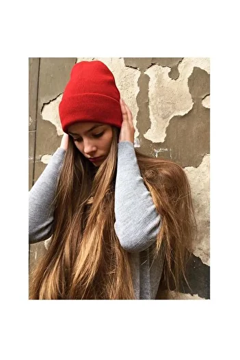 Eke Tekstil Unisex Folded Winter Knitted Beret