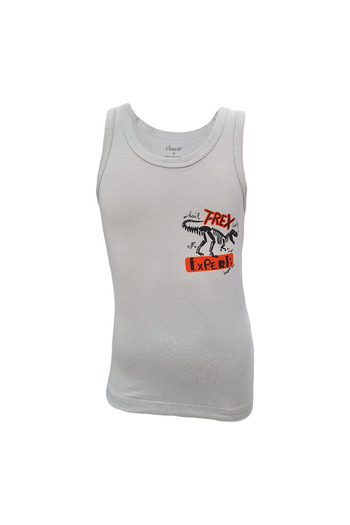 Onurel Boy's 5 Pack Mixed Color Dinosaur Printed Lycra Tank Top