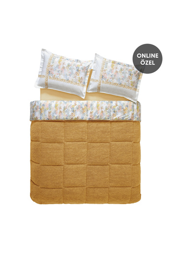 Puffy Leora Çift Kişilik Triola Set - Somon