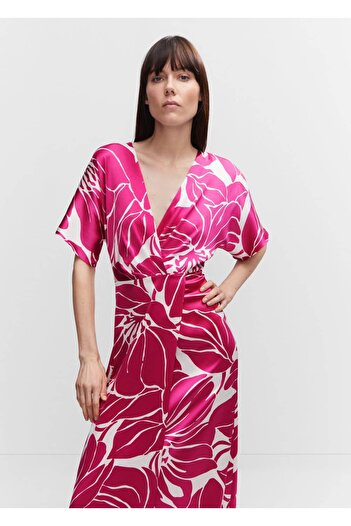 MANGO Woman Wraped satin dress