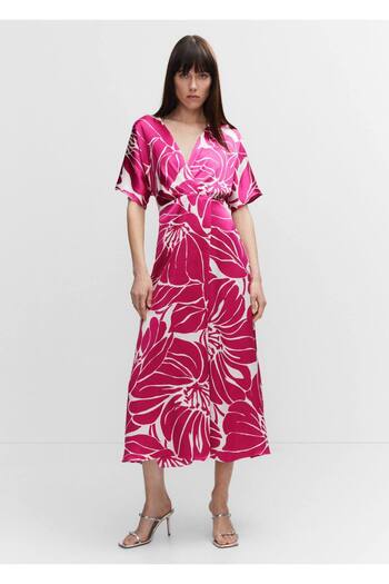 MANGO Woman Wraped satin dress