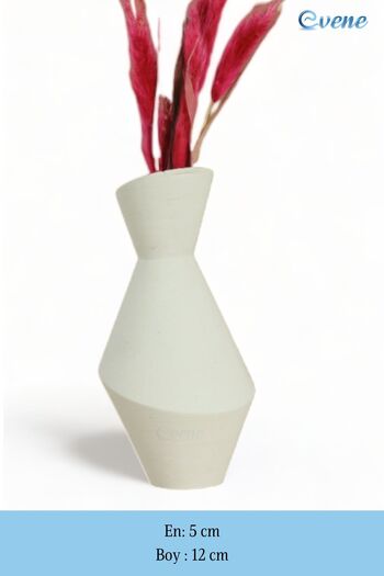 Evene Vasă Vasă mică Vasă de masă Vasă pentru decorarea casei Culoare albă Model 2