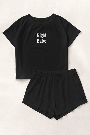 PEMBİŞ HOMEWEAR Blacked Night Bamboo Shorts Set