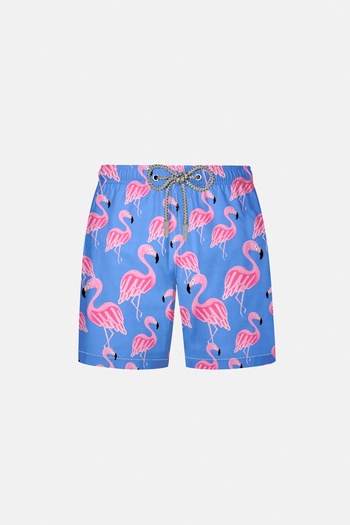 AYYILDIZ 106 Pantaloni scurți de mare pentru băieți cu model albastru