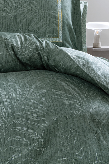Yataş Mervin Oversize 100% Cotton Satin Duvet Cover Set - Sage