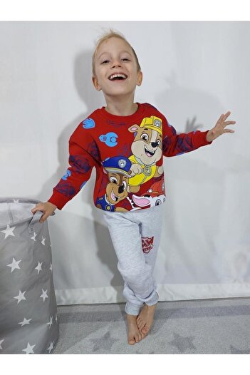 MİNİKO KİDS BOY PAW PETROL BICYCLE COLLAR 3 SPINTS Tracksuit SET