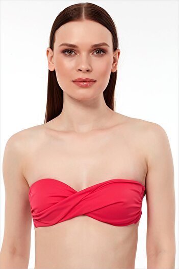 AYYILDIZ 63508 Red Twist Strapless Bikini Top
