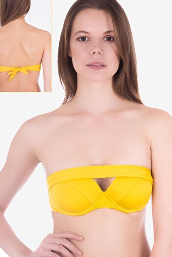 AYYILDIZ 63551 Yellow 6-Way Tie Bikini Top