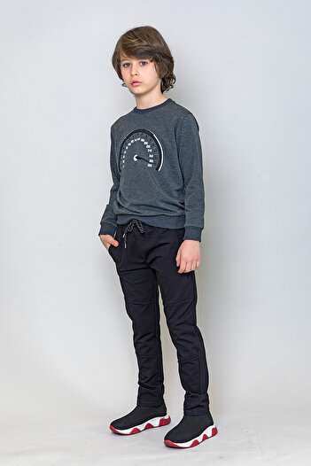 incity Boy's Smoked Speedometer Printed Sweatshirt