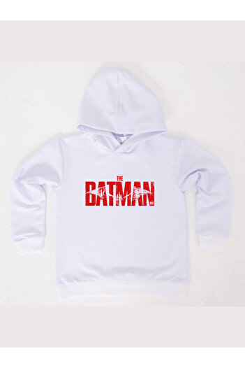 Batman printed hooded cotton fabric children's sweatshirt