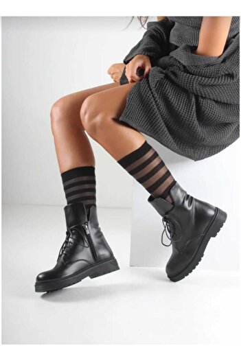 HAUKS SHOES KOLAY GİYİM FERMUARLI KALIN KIŞLIK KADIN BOT ULTRA DAYANIKLI