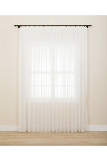 Boutique Curtain Plain Crepe 1/3 Tight Pleat Tulle Curtain Don't Want Iron Cornice/Rustic Compatible Curtain