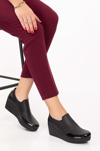 Gondol Genuine Leather Wedge Heel Daily Mother Shoes Ell.6964