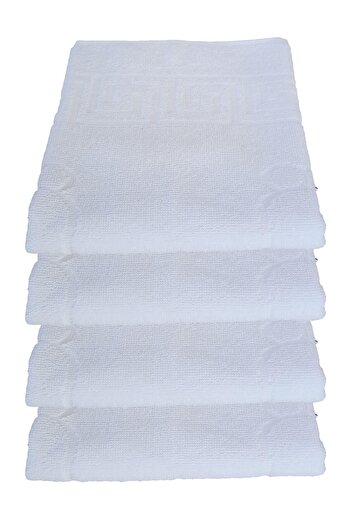 Hepsine Rakip 4 Piece Footprint Bath Mat 100 Cotton Foot Towels