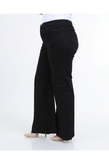 LİYACA Copy - Large Size High Waist Bol Leg Licra Jeans