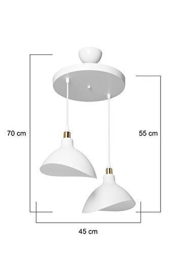 AG LightDesign Beyaz Sarkıt Avize Yatak Odası Salon Mutfak Koridor Lamba