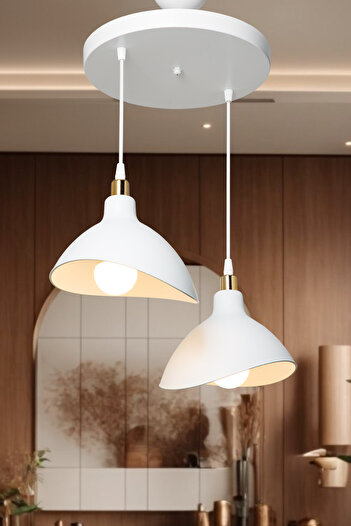 AG LightDesign Beyaz Sarkıt Avize Yatak Odası Salon Mutfak Koridor Lamba