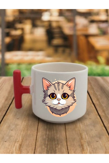 lili hediyelik Coffee Mug Cup with Cat Ceramic Mug - Ceramic Tea, Coffee Gift Cup