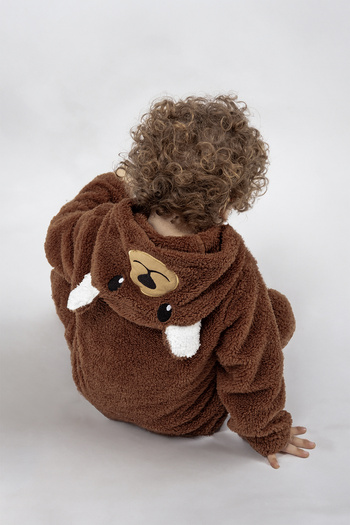 Mariva home Welsoft Teddy Bear Plush Unisex Zippered Winter Baby Sleeping Bag Children's Overalls Children's Costume