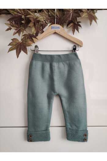 Meriç bebe Unisex Thick Winter Elastic Waist Knitwear Trousers with Towel Inside
