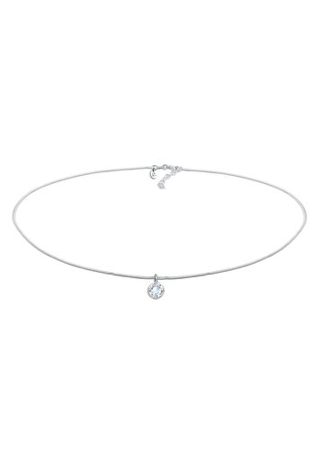 ELLI Halskette Choker Basic Stein Kristall 925 Silber