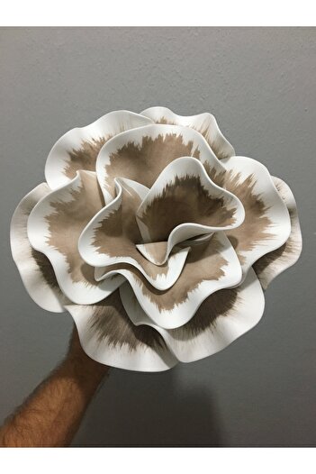 Ayka Aksesuar Floare artificială decorativă din latex Eva de lux, realizată manual - DETALIATĂ DE VIZON ALB - Floare din spumă