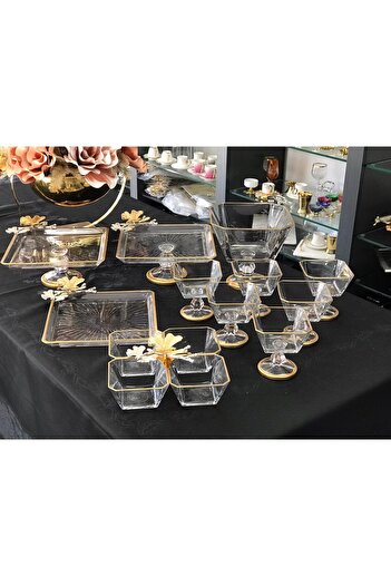 Santara AVANGARDE GOLD DOUBLE BUTTERFLY 11 PIECES GORGEOUS PRESENTATION SET