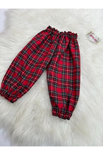 Moda Lina Red Plaid Pants